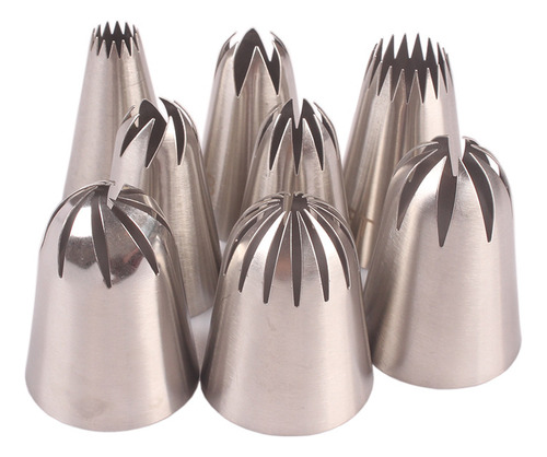 8pcs Juego De Puntas Para Decorar Pasteles De Acero