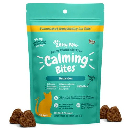  Hemp Elements Plus Calming Bites Para Gatos X 50