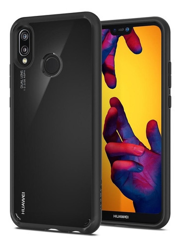 Capa preta rígida Spigen Ultra Hybrid para Huawei P20 Lite