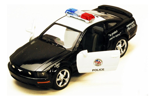 Ford Mustang Gt Polic&iacute;a 2006 Negro Y Blanco 1 38 Toyw