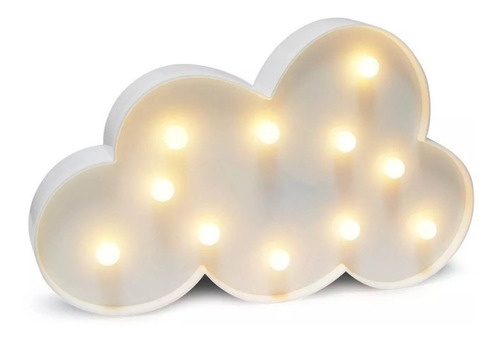 Figuras Lumínicas Luz Led Forma Nube Veladora