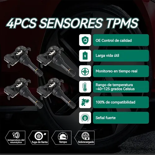 Sensor De Presión De Neumáticos Tpms Para Citroen C4 Aircros
