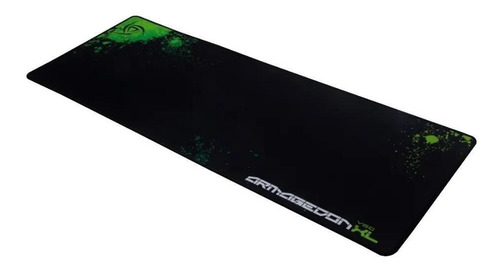 Imagen 1 de 2 de Mouse Pad gamer VSG Armagedon de goma y tela xl 400mm x 780mm x 3mm negro/verde