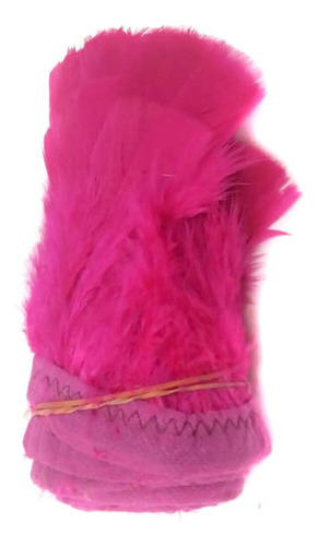 Flequillo de plumas de colores para hacer, color rosa