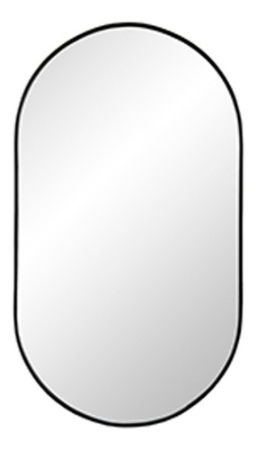 Espejo Ovalado 40x70 Borde Negro Reflejar