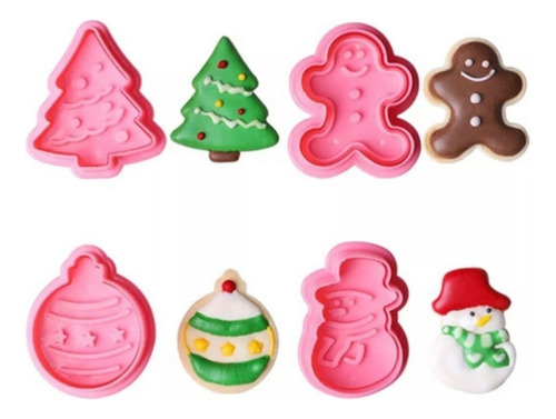 Cortante Expulsor Cookies Navideñas Fondant Porcelana Masa