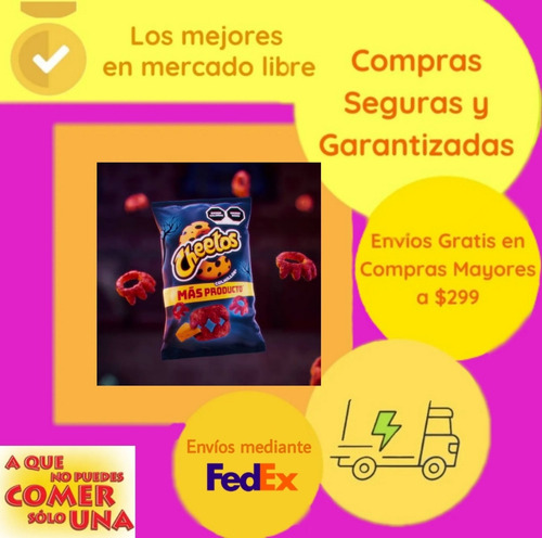 Cheetos Colmillos Sabritas Sabor Chile Y Queso Pack Mayoreo