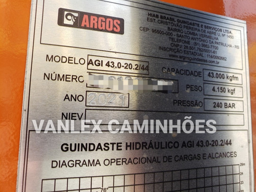 Vw 24280 2019 Munck Argos Agi 43 Ton 2021 Guindauto Munque