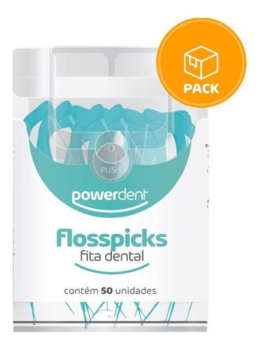 Fio Dental Com Cabo Floss Flosser Flosspicks C/50 Powerdent