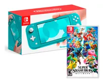 Comprar Consola Switch Lite Turqueza + Super Smash Bros Ultimate