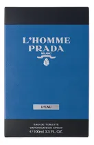 Comprar Prada L'homme L'eau Hombre Eau De Toilette 100ml