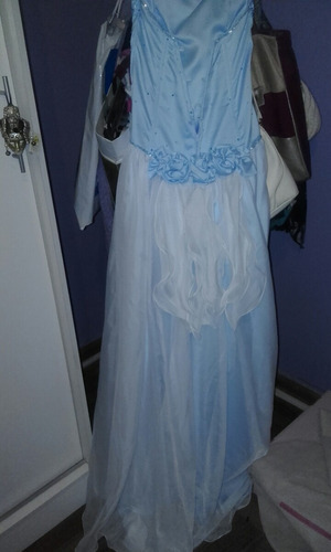 Vestido De 15 Años En Color Celeste