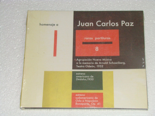 Homenaje Juan Carlos Paz Raras Partituras 8 Cd Nuevo / Kktus