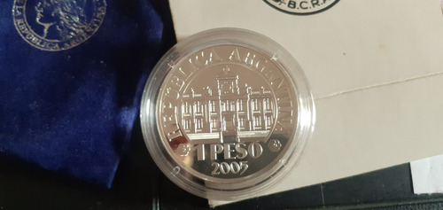 Moneda De Plata Proof 70 Aniversario Bcra Certificado Boleta (Usado)