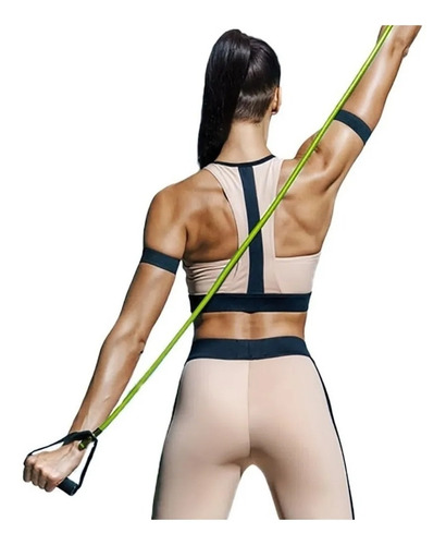 Extensor Elástico Resistência Médio Pegada Hp247 Proaction Cor Verde