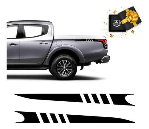 Faixa L200 Triton Sport 2020 Hpe Adesivo Lateral Da Caçamba