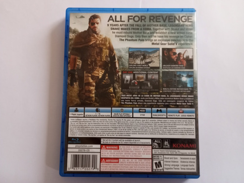 Metal Gear Solid V The Phantom Pain Ps4 Playstation 4 Físico (Usado)