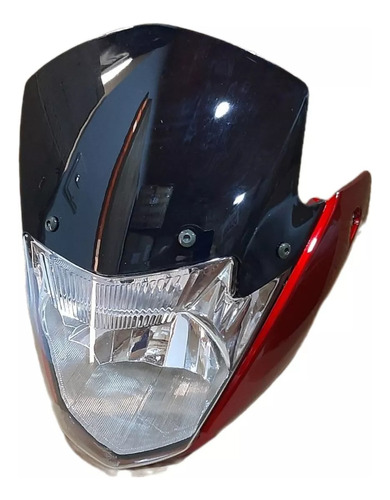 Faro Ybr125 Delantero Con Mascara Rojo Para Moto