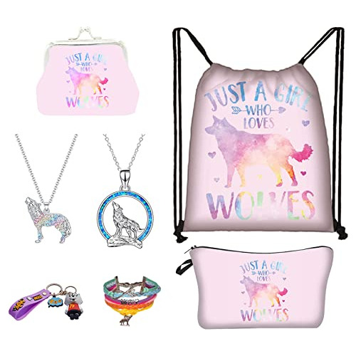 Mochila Tatletatle Wolf Gifts Para Niñas, Con Cordón, Talla