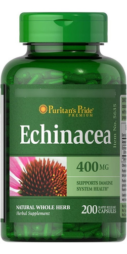 Echinacea 400 Mg Salud Inmune Puritan's Pride 200 Capsulas