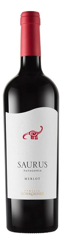 Vinho Argentino Saurus Merlot Patagonia 750ml