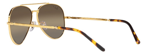 Lente De Sol Ray-ban Chromance New Aviator Polarizado Unisex New Aviator Marrón Polar Clear Gradient Dark Brow Legend Gold Legend Gold