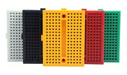 Kit 6 Mini Protoboard Com 170 Pontos Arduino Cores