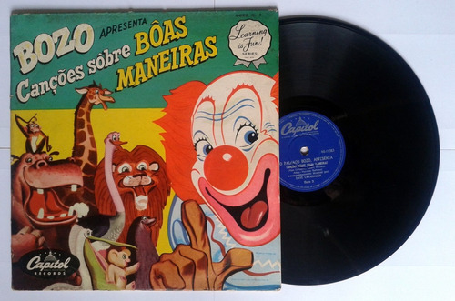 Disco 78 Rpm Bozo 1954 Canções Sobre Boas Maneiras ( Leia )