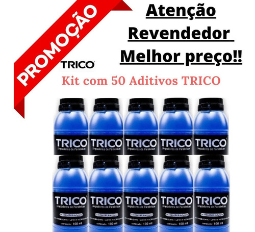 Imagem 1 de 6 de Aditivo Limpa Vidro E Para-brisa Trico Kit Com 50 Unidades