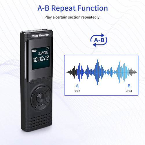 . Gravador Ativado Por Voz De 8 Gb E Reprodutor De Mp3 Com .