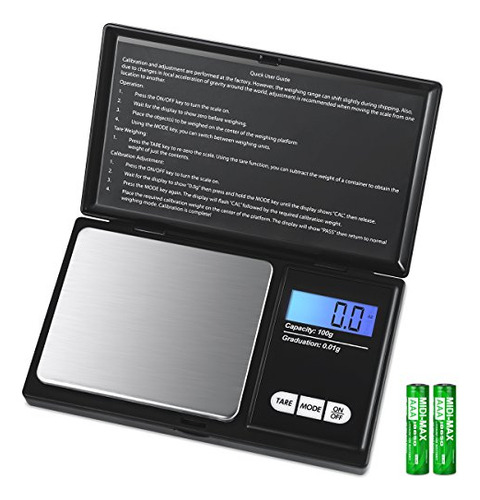Báscula Científica Digital Amir, 100 G, 0,01 G/0,001 Oz, Poc