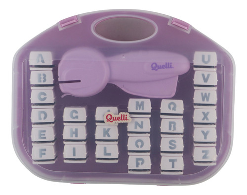 Set Para Manualidades, Perforadora De Abecedario Quelli Color Lila