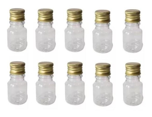 15 Mini Garrafinhas De Plástico 10 Ml C/ Tampas Lembrancinha