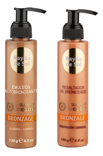 Resaltador D Bronceado + Autobronceante Piel Brillosa Morena