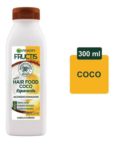 Acondicionador Garnier Fructis Hair Food Coco 300ml - 1 Pz