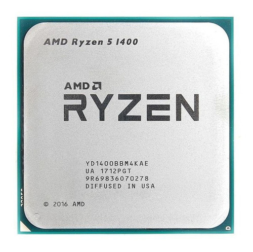 Procesador AMD Ryzen 5 1400 OEM YD1400BBM4KAE de 4 núcleos y  3.4GHz de frecuencia