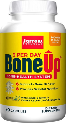  Jarrow | Boneup Three Per Day | Salud Ósea | 90 Capsules