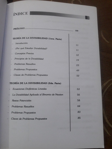 Libro Aritmética Teoría De La Divisibilidad Javier Carranza (Usado)