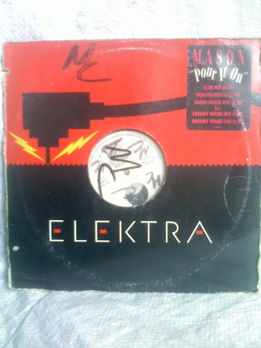 Lp.elektra.mason Pour It On.import.electronic.vinilo.acetato