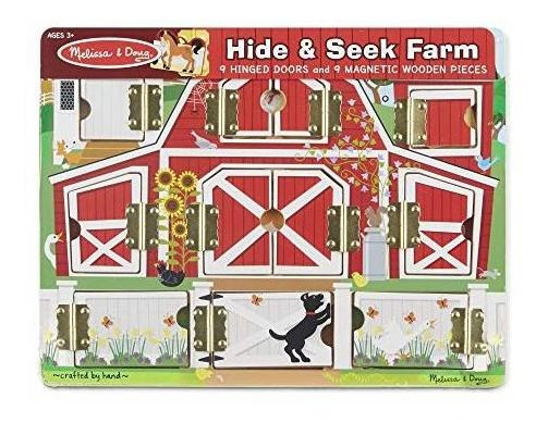 Melissa Y Doug Hide Y Seek Farm (juguetes De Desarrollo, Tab