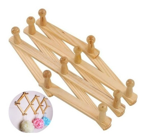 Perchero Plegable De Madera Para Pared
