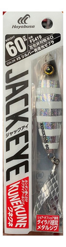 Plantilla para saltar Hayabusa Jack Eye Kune, 40 g, 6,1 cm, color #5 SILVER AO LUMINOUS CEBRA