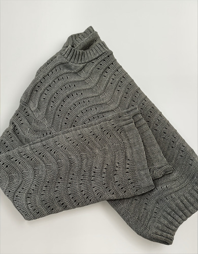 Sweater Calado Mga Oxford Tejido Nuevo T/u Tendencia