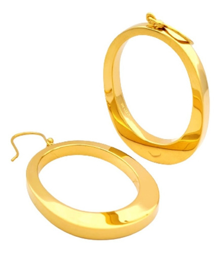 Arracadas Grande Aretes Mujer Oro Laminado Colgante Fiesta