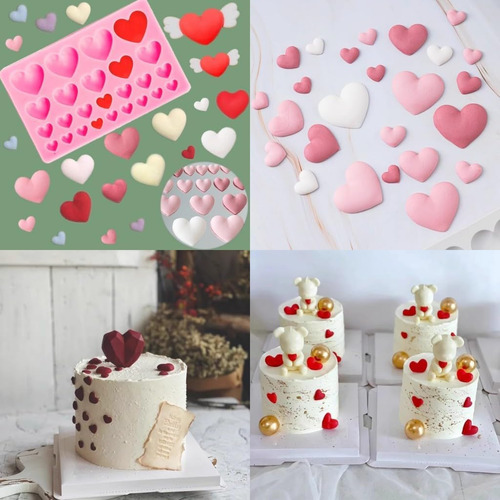 Molde De Silicona Con Forma De Corazón De Amor Para Decoraci