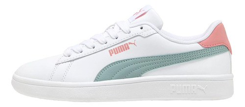 Puma Smash 3.0 L Jr Para Dama Color Blanco, Verde, Rosa