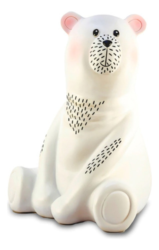 Lámpara Velador Luz De Noche Infantil Usb Oso Polar Color De La Estructura Blanco Color De La Pantalla Blanco