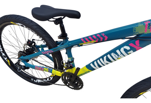 Bicicleta Vikingx 26 T25 21v Balão Preto Trocadores Shimano