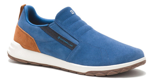 Slip On Cuero Hombre Quest Azul Oscuro Cat