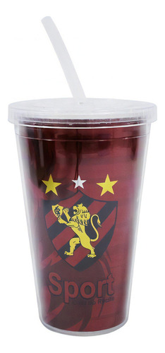 Copo De Plástico Canudo 500ml - Sport Club Recife